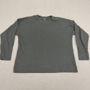 Mott & Bow Sweatshirt Womens Large Gray Organic Cotton Crew Neck Pullover Casual